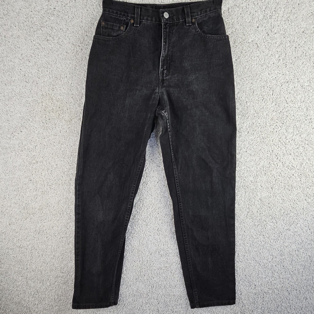 Vintage Levi's 550 Woman's Jeans Size 6 MIS Black Relaxed Tapered USA Y2K 28x30
